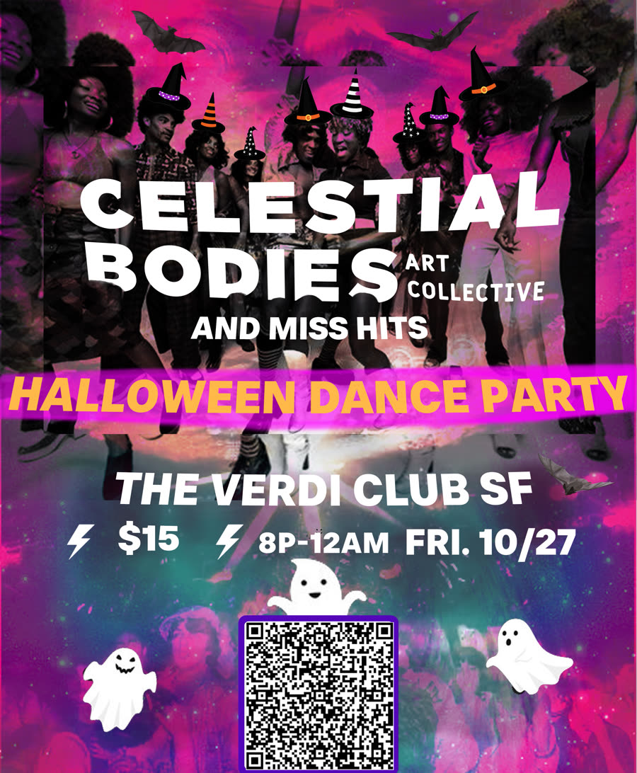Celestial Bodies Art Collective Halloween dance party at the Verdi Club SF.